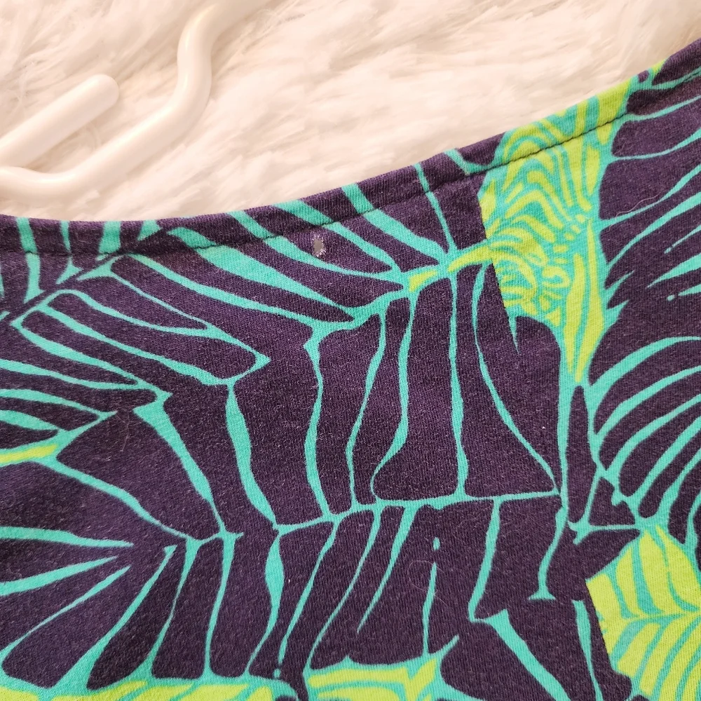 Lilly‎ Pulitzer Girls Green Carol Shift Dress Under the Palms Print